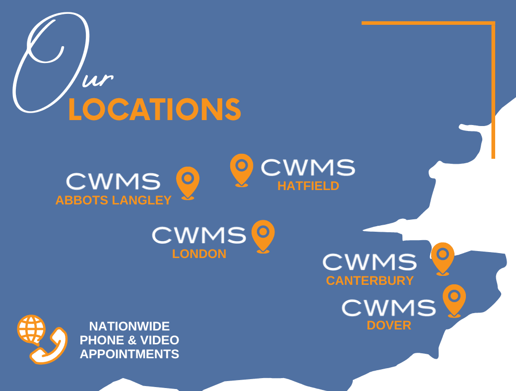 CWMS Mortgage Broker Map London Hatfield Abbots Langley Dover Canterbury
